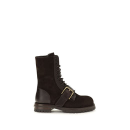 Dolce & Gabbana Schwarze Schnürstiefel aus Kalbsleder Bos Taurus