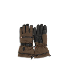 Moncler Grenoble Braune Nylonhandschuhe