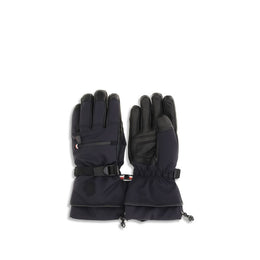 Moncler Grenoble Blaue Handschuhe aus Nylon