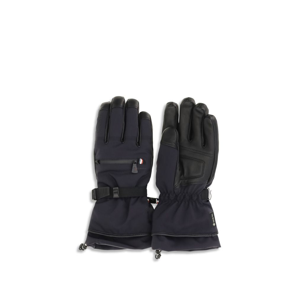 Moncler Grenoble Blaue Handschuhe aus Nylon