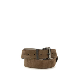 Brunello Cucinelli Brauner Gürtel aus Wildleder
