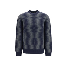 Piacenza Cashmere Blauer Wollpullover Oves Aries