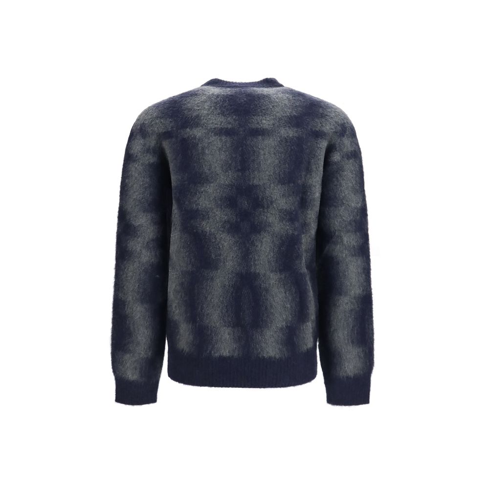 Piacenza Cashmere Blauer Wollpullover Oves Aries