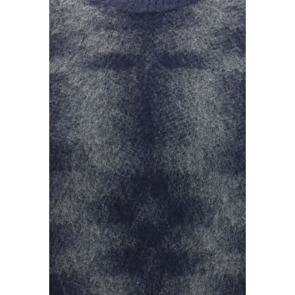 Piacenza Cashmere Blauer Wollpullover Oves Aries