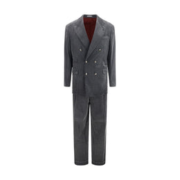 Brunello Cucinelli Grauer Baumwollanzug