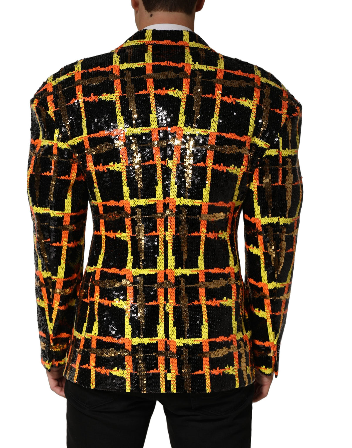 Dolce & Gabbana Mehrfarbige Pailletten-verzierte Zweireiher-Jacke