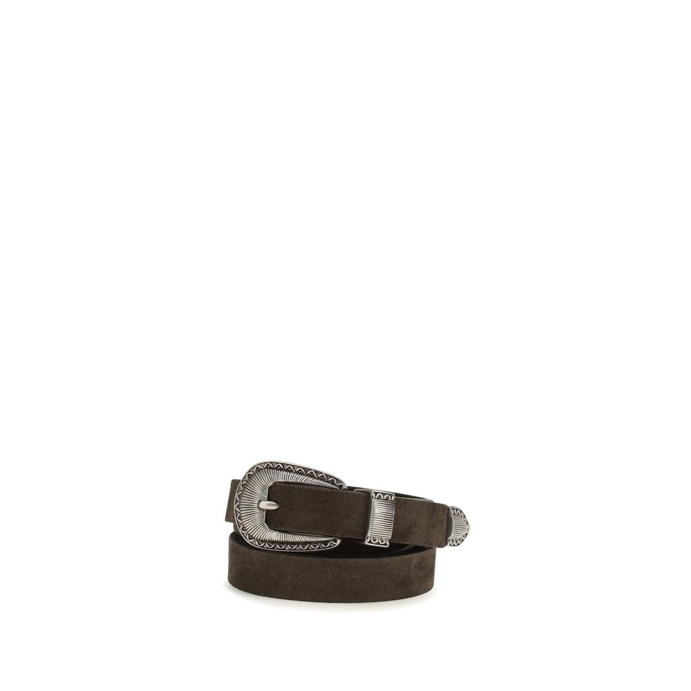 Brunello Cucinelli Brauner Gürtel aus Wildleder