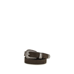 Brunello Cucinelli Brauner Gürtel aus Wildleder