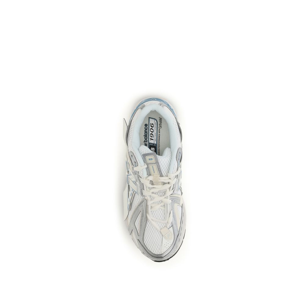 New Balance Weiße Stoff-Sneaker im Athletic-Look