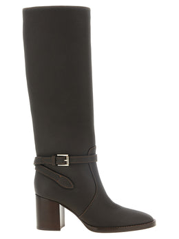 Gianvito Rossi Braun Kalbsleder Overknee-Stiefel