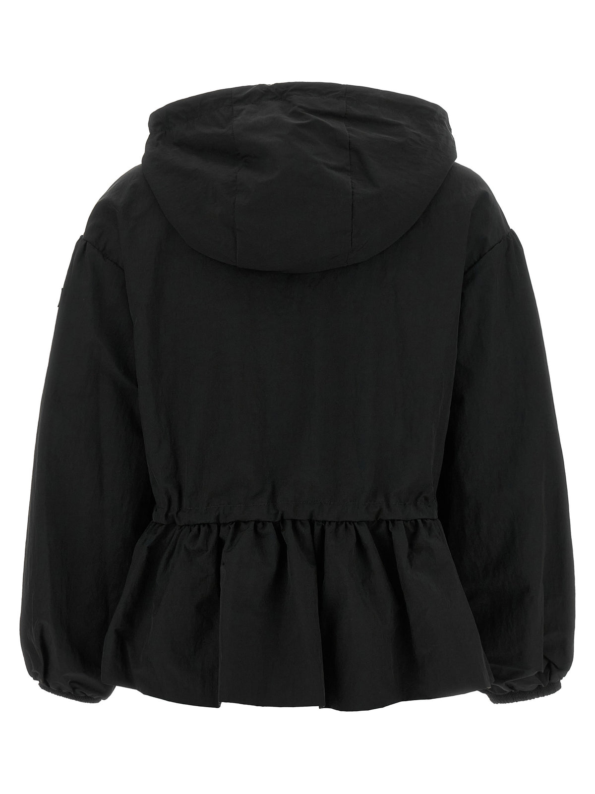 Tatras Schwarze Nylon-Jacke in voller Länge