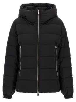 Tatras Schwarze Nylon-Jacke in voller Länge