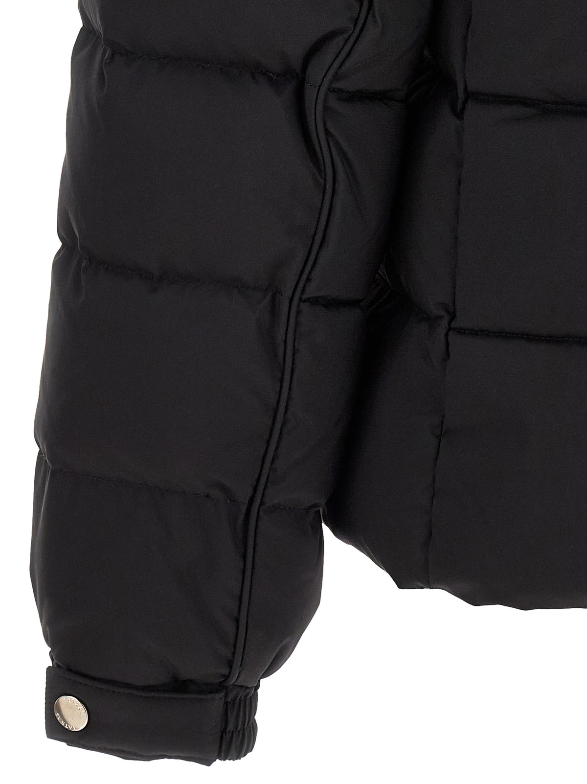 Tatras Schwarze Nylon-Jacke in voller Länge