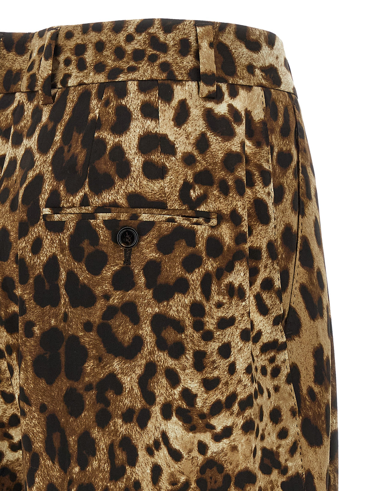 Dolce & Gabbana Braune Woll-Freizeithose