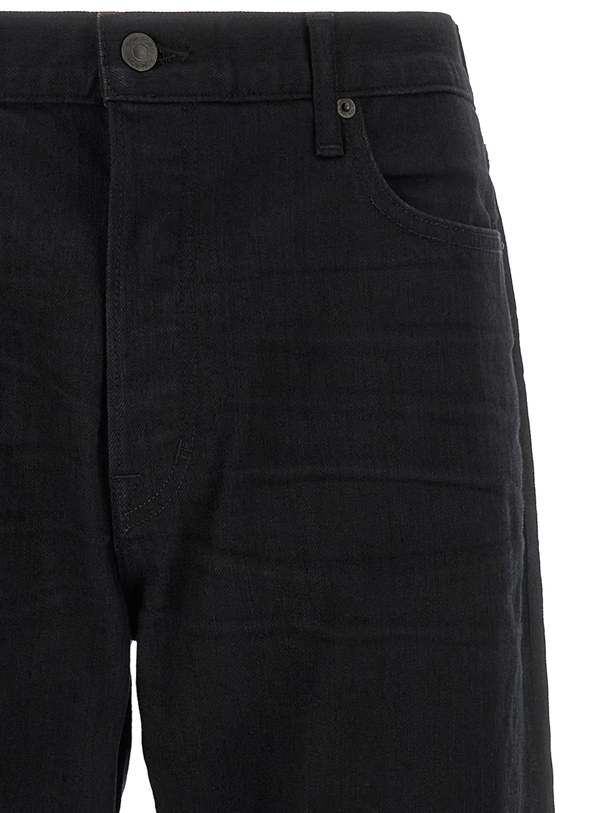 Tom Ford Schwarze Baumwoll-Jeans mit geradem Bein