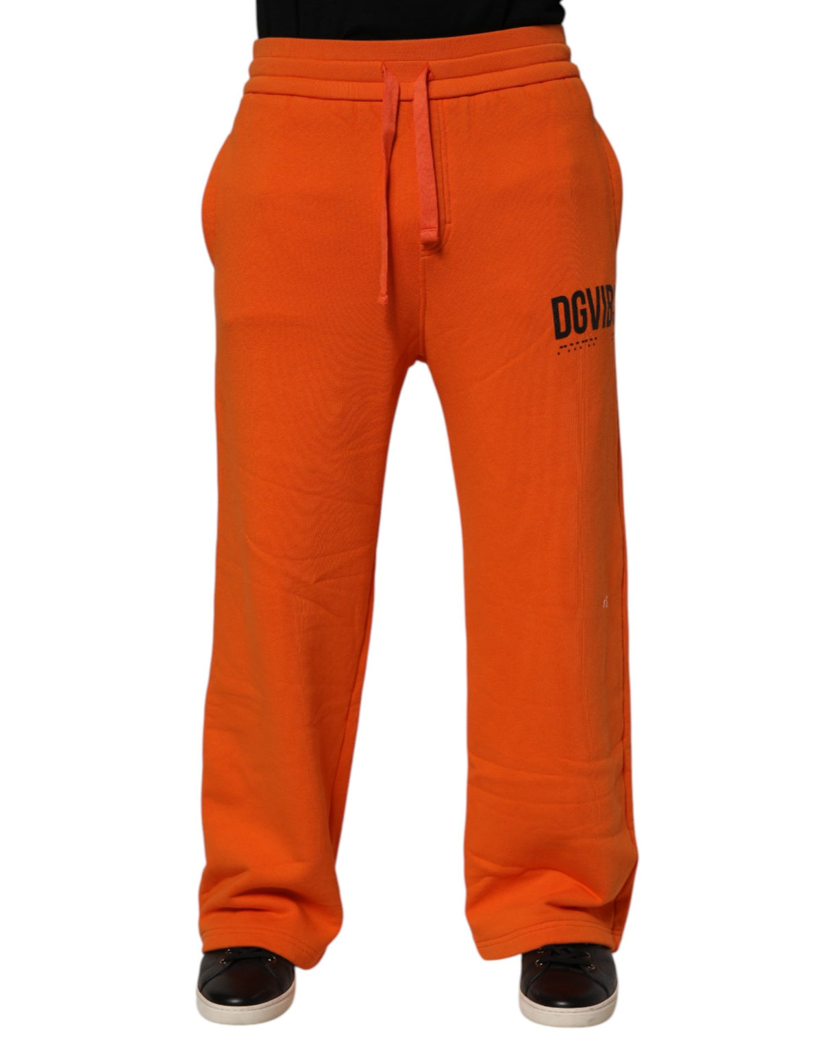 Dolce & Gabbana Orange Baumwoll-Jogginghose DGVIB3 Herren