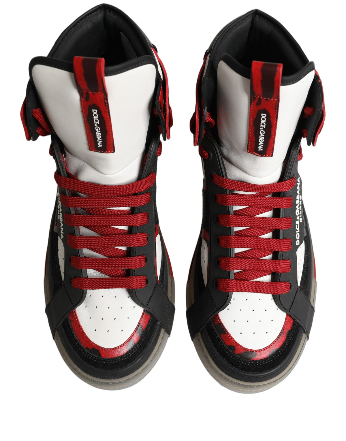 Dolce & Gabbana Multicolor Leder High Top Sneakers Schuhe