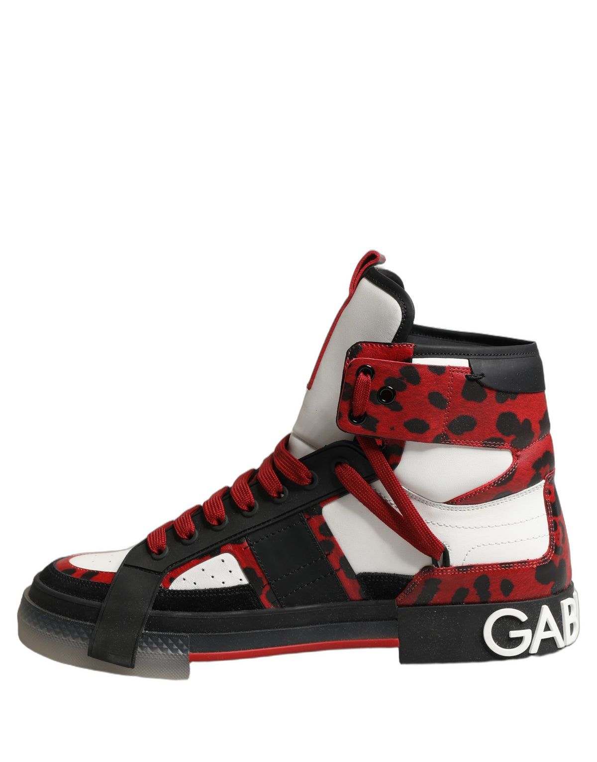 Dolce & Gabbana Multicolor Leder High Top Sneakers Schuhe