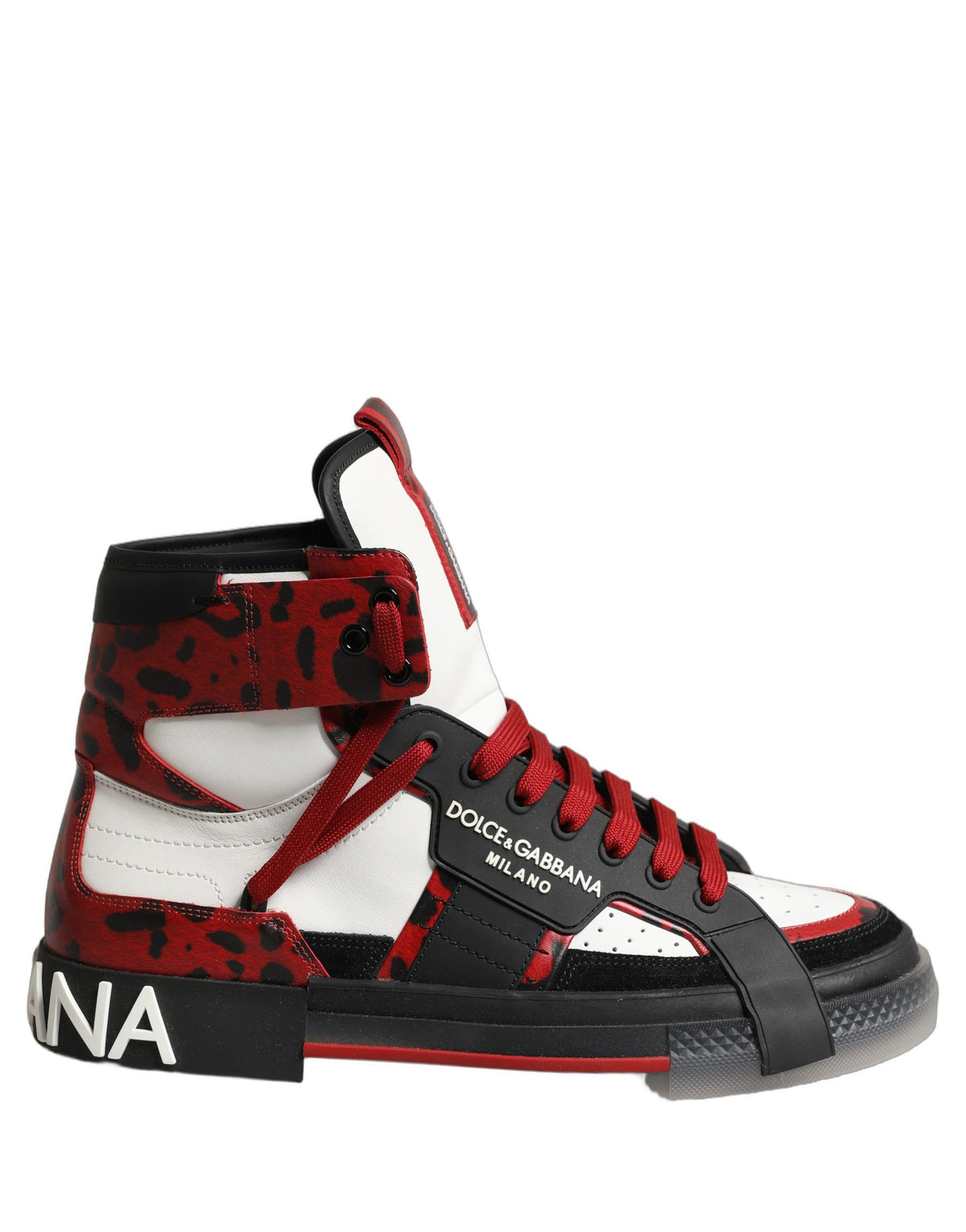 Dolce & Gabbana Multicolor Leder High Top Sneakers Schuhe