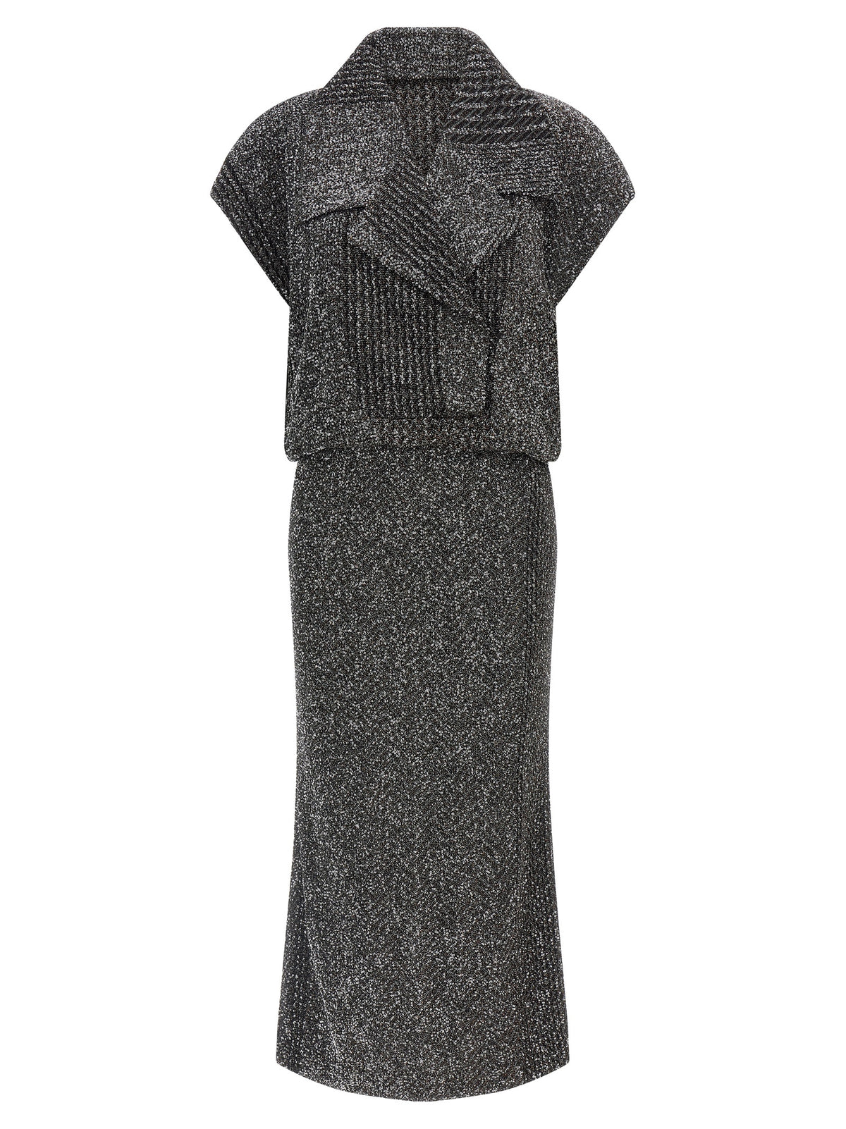 Missoni Graues Midikleid aus Polyamid