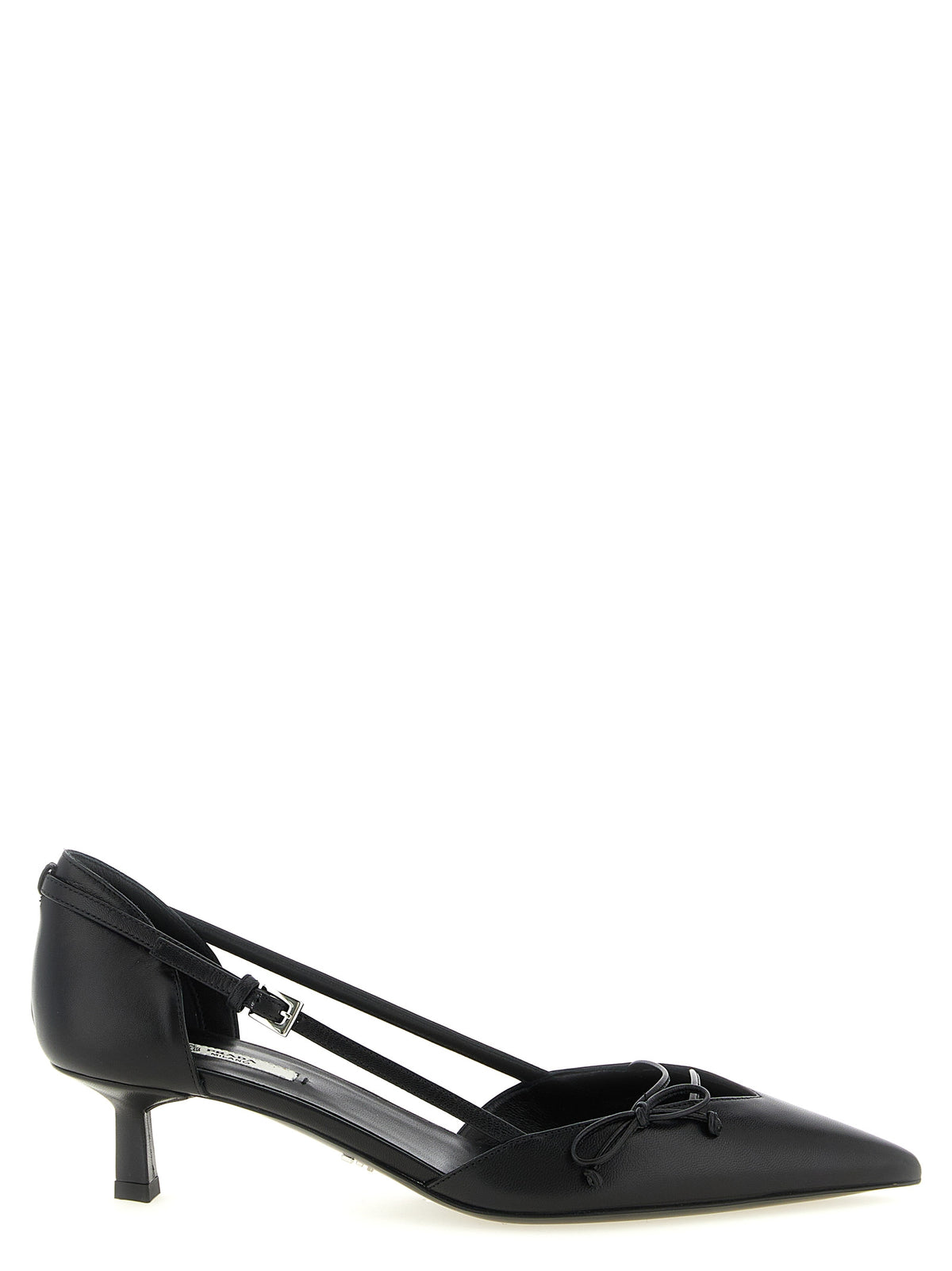 Prada Schwarze Pumps aus Ziegenleder mit mittlerem Absatz