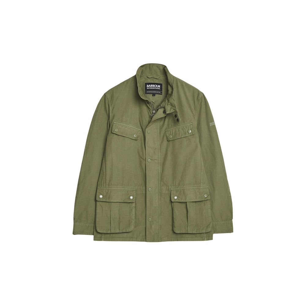 Barbour Grüne Baumwolljacke in voller Länge