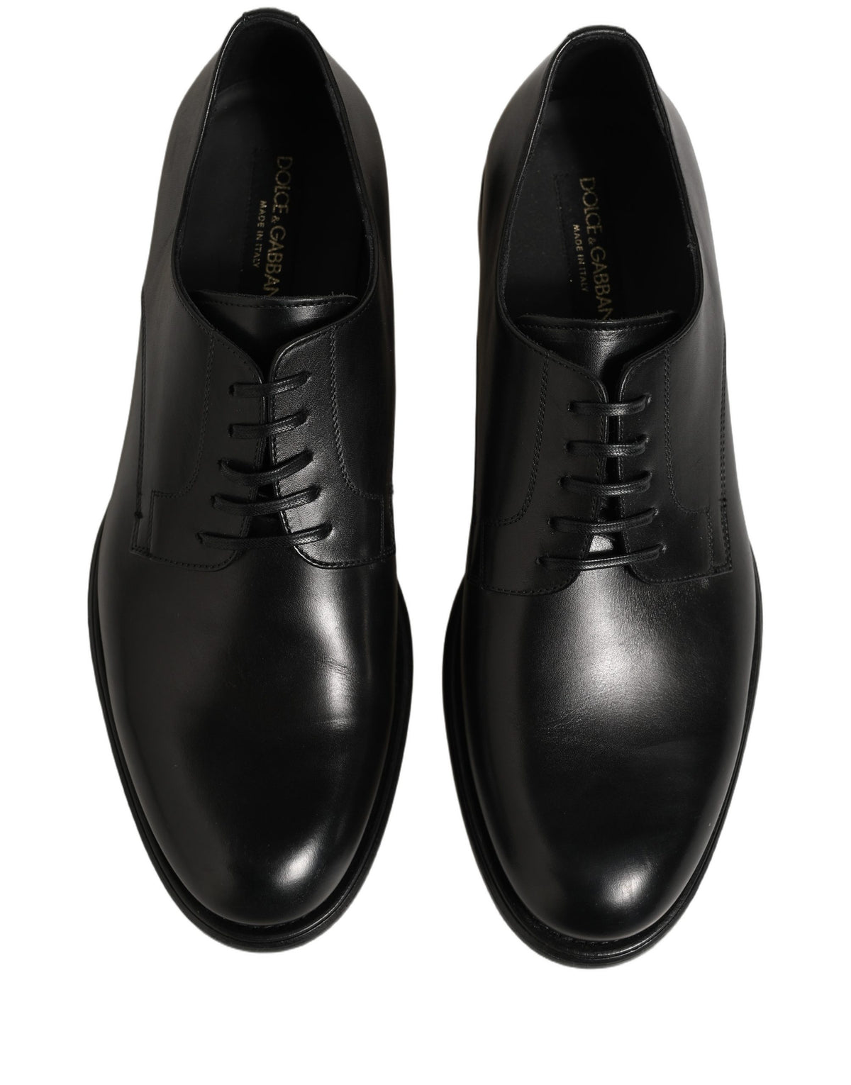 Dolce & Gabbana Schwarze Derby-Schuhe aus Kalbsleder für Herren