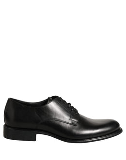 Dolce & Gabbana Schwarze Derby-Schuhe aus Kalbsleder für Herren