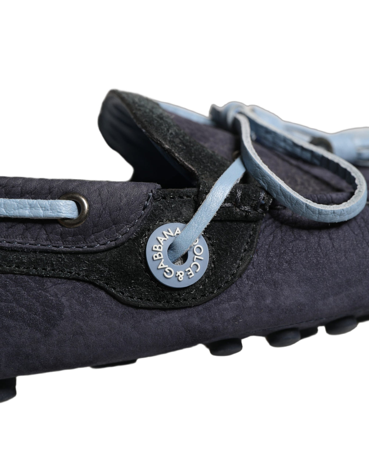 Dolce & Gabbana Navyblaue Mokassins aus Wildleder mit Quasten