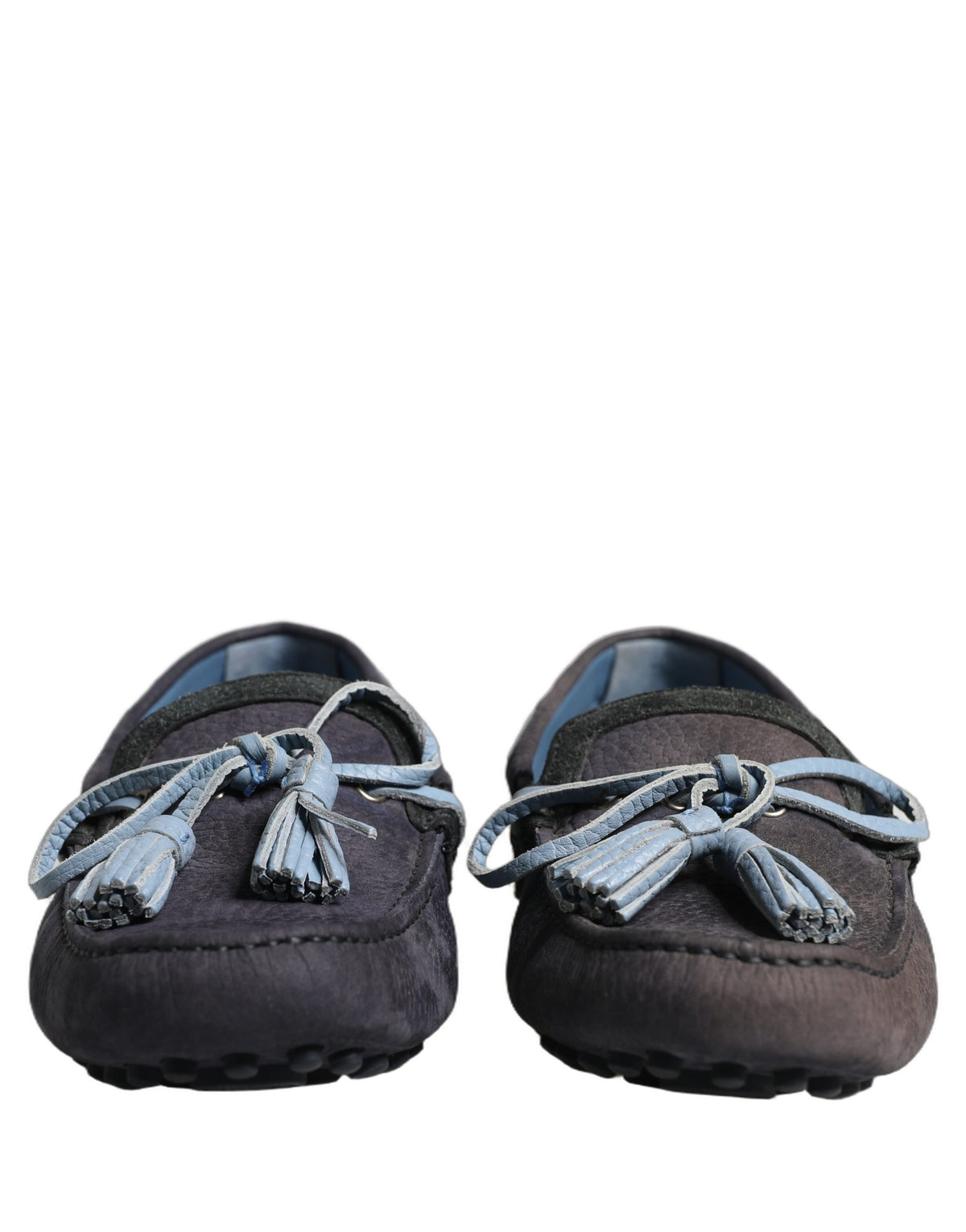 Dolce & Gabbana Navyblaue Mokassins aus Wildleder mit Quasten