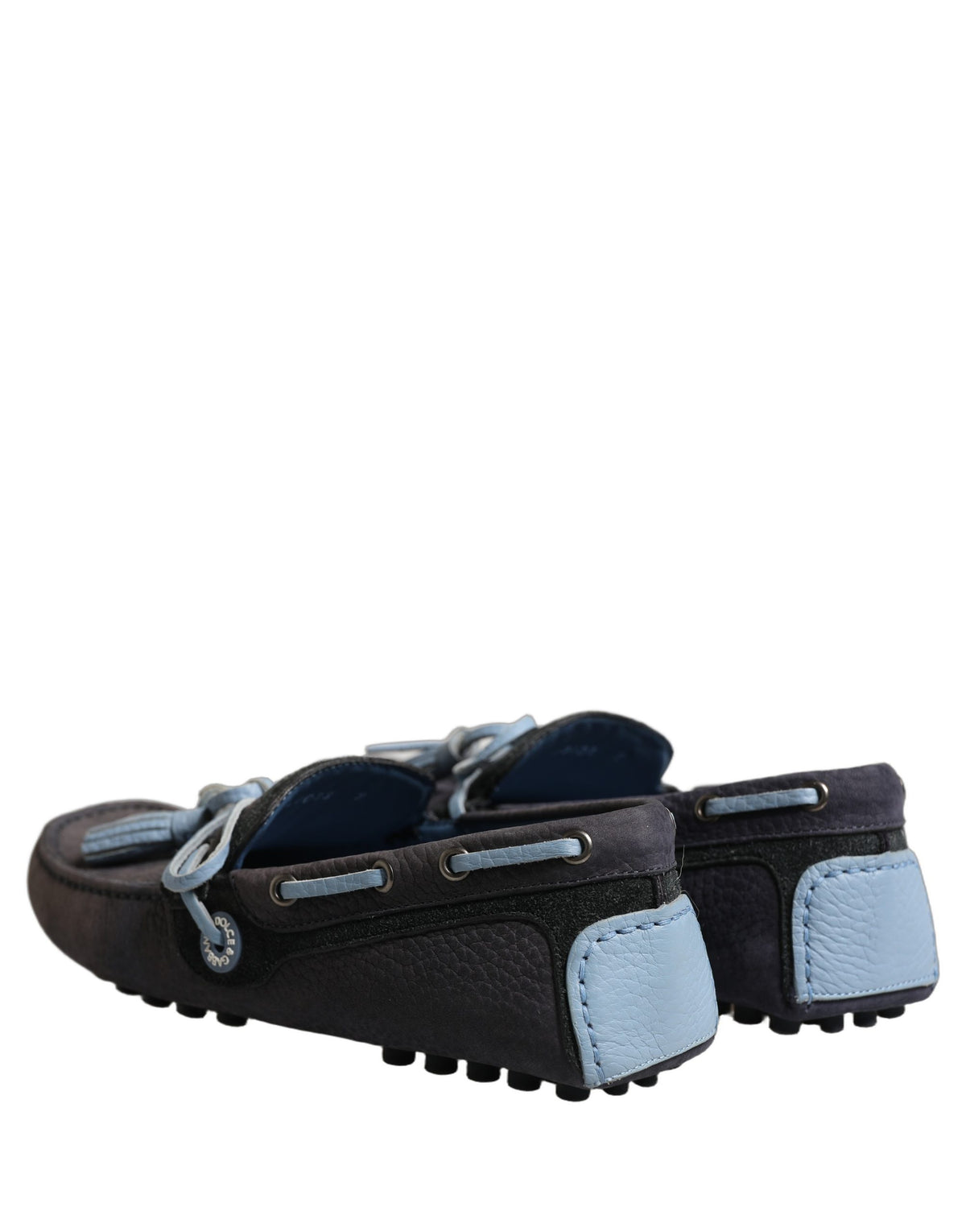Dolce & Gabbana Navyblaue Mokassins aus Wildleder mit Quasten