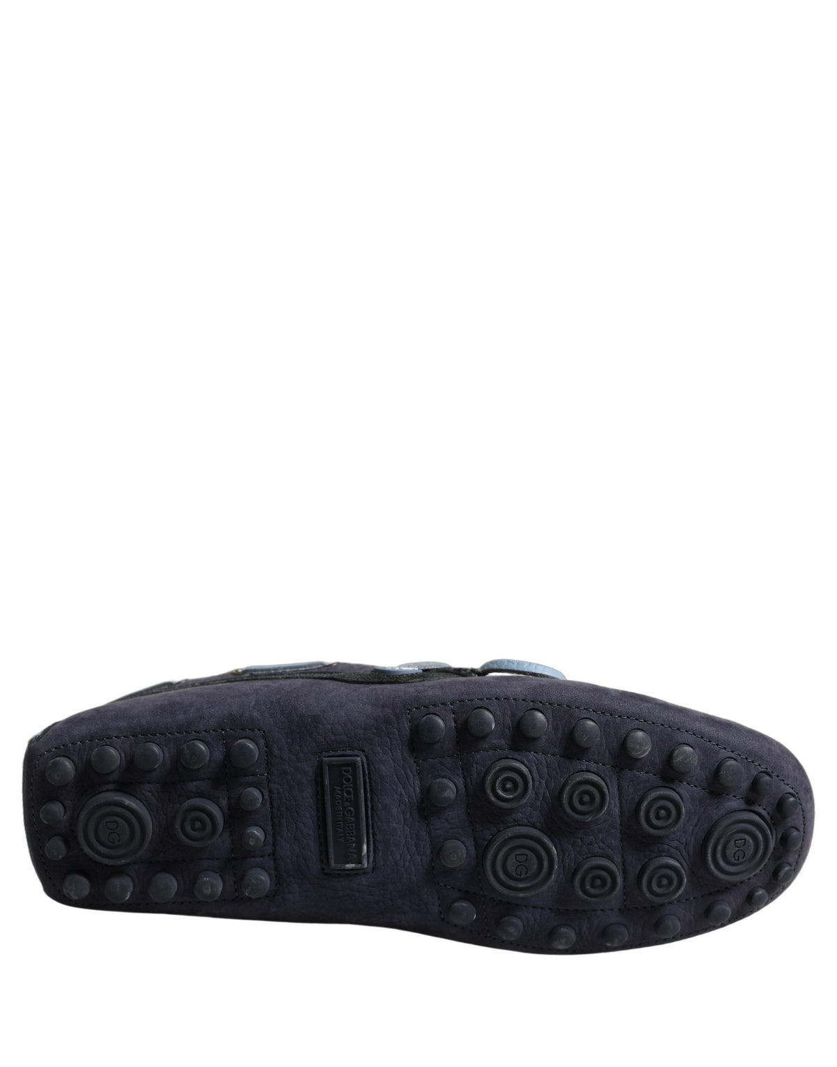 Dolce & Gabbana Navyblaue Mokassins aus Wildleder mit Quasten