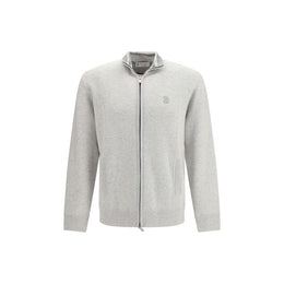 Brunello Cucinelli Grauer Kaschmir-Strickjacke