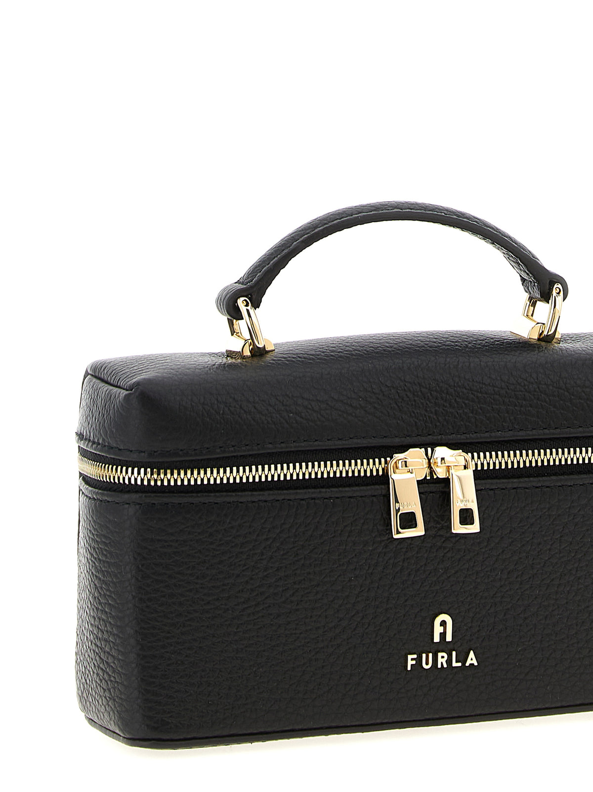 Furla Schwarze Lederhandtasche