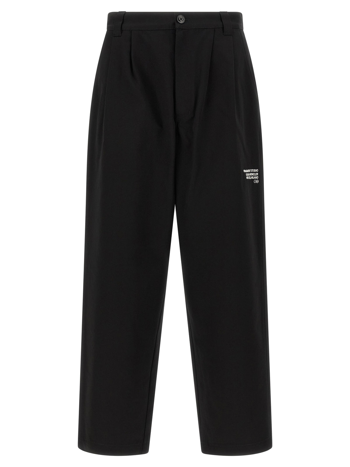 MONCLER GENIUS Schwarze Baumwoll-Freizeithose