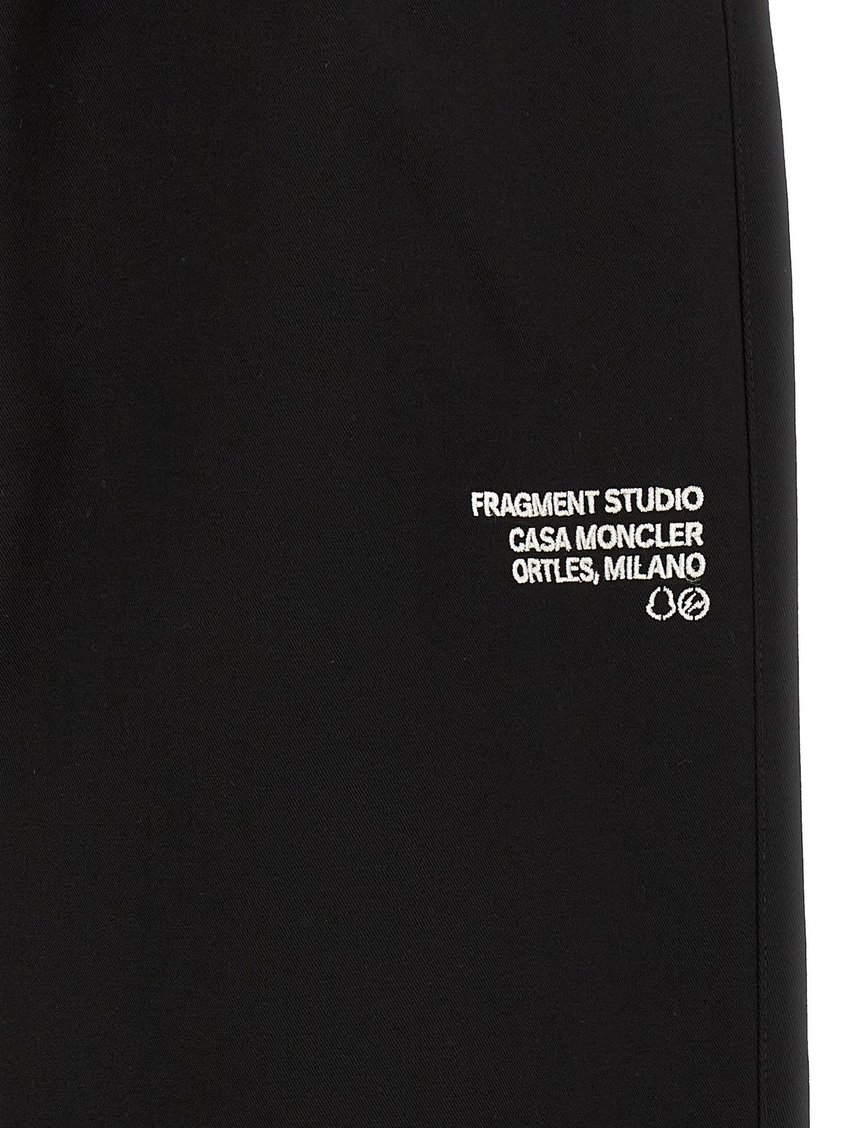 MONCLER GENIUS Schwarze Baumwoll-Freizeithose