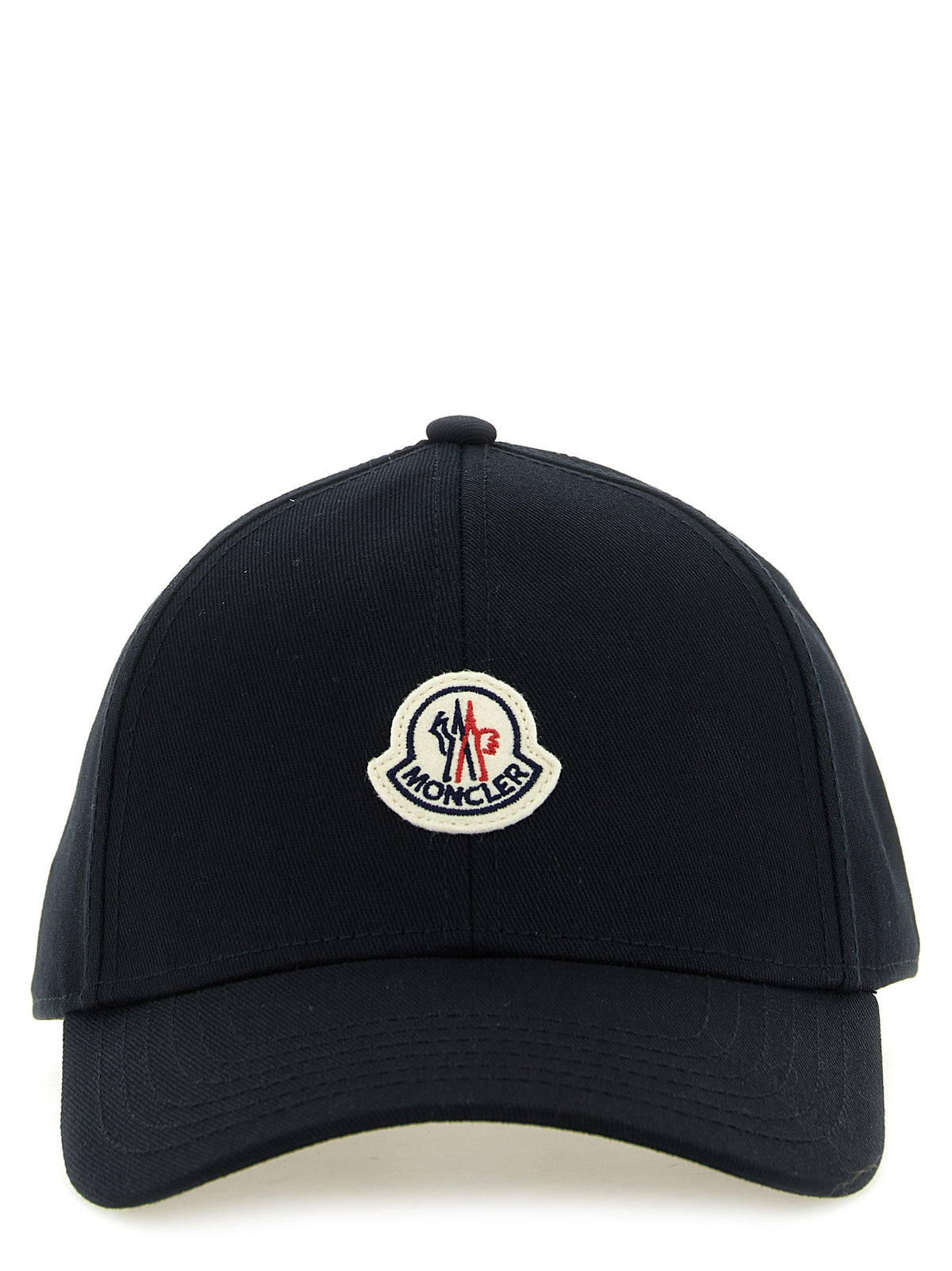 Moncler Schwarze Baumwollkappe (Baseball Cap)