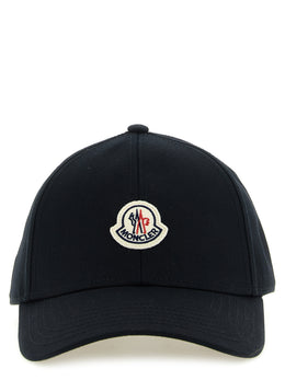 Moncler Schwarze Baumwollkappe (Baseball Cap)