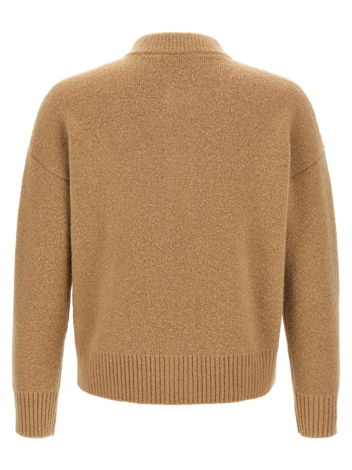 Ami Paris Beige Alpaka-Leder Cardigan