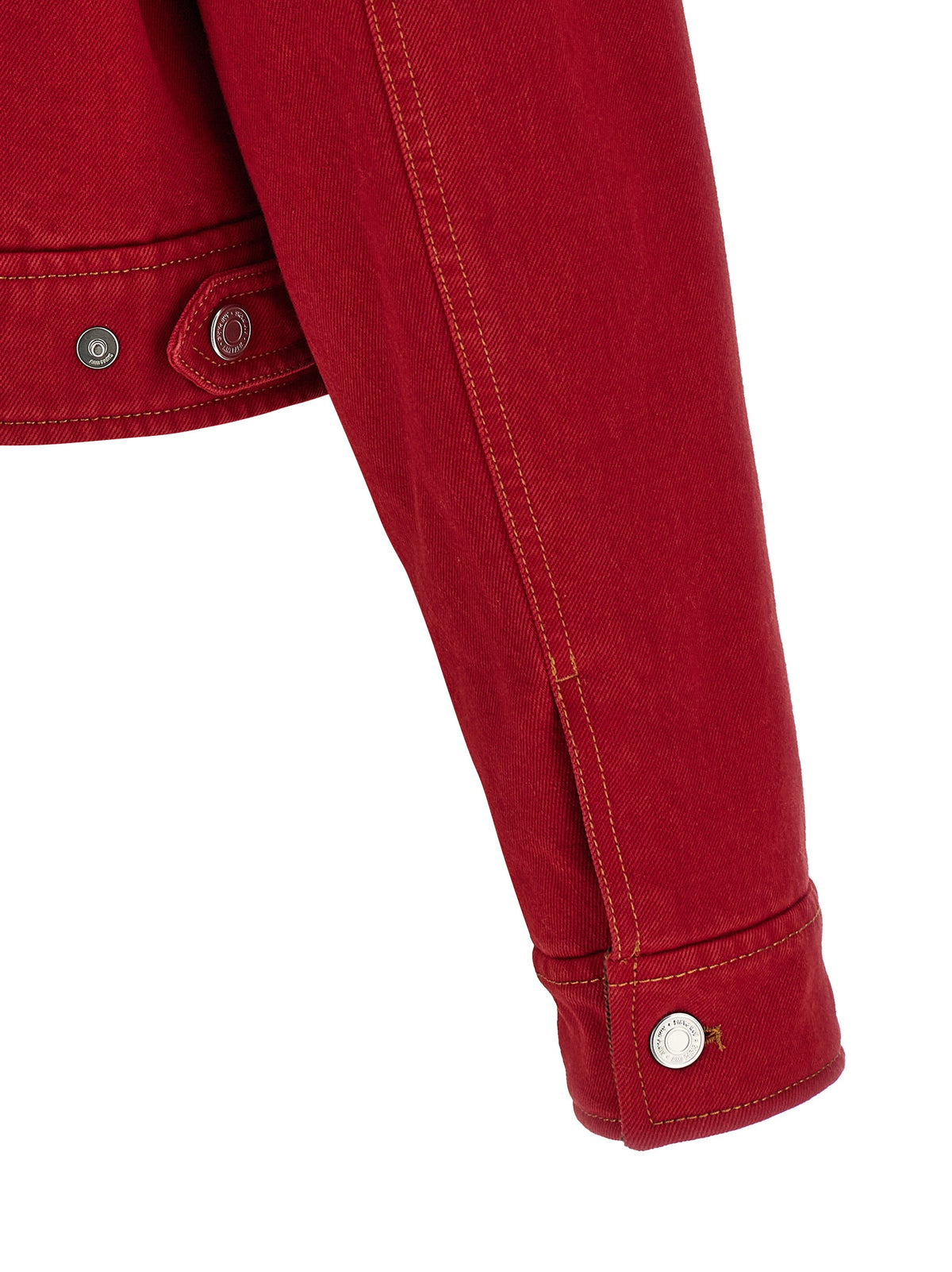 Ami Paris Rote Bikerjacke aus Baumwolle