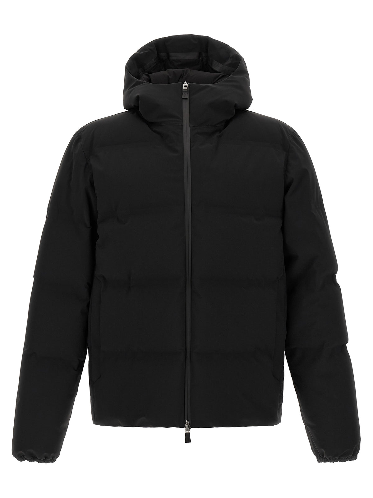 Herno Schwarze Polyamid-Jacke in voller Länge