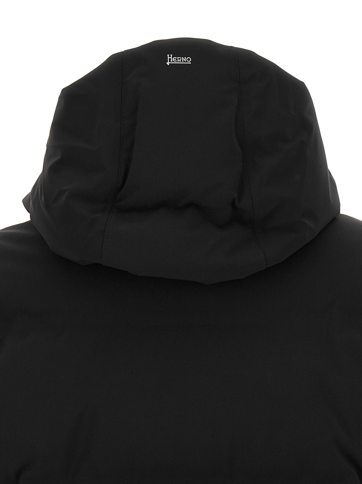 Herno Schwarze Polyamid-Jacke in voller Länge