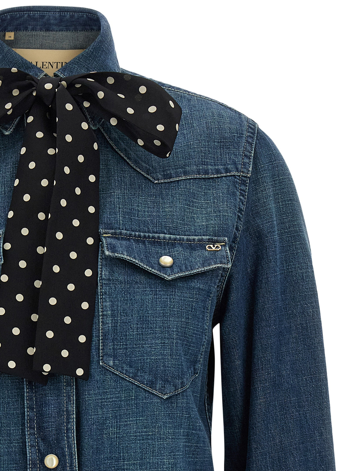 Valentino Garavani Blaue Baumwollbluse