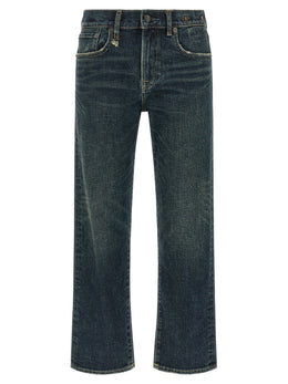 R13 Blaue Jeans aus Baumwolle im geraden Schnitt