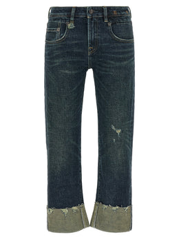 R13 Blaue Jeans aus Baumwolle im geraden Schnitt