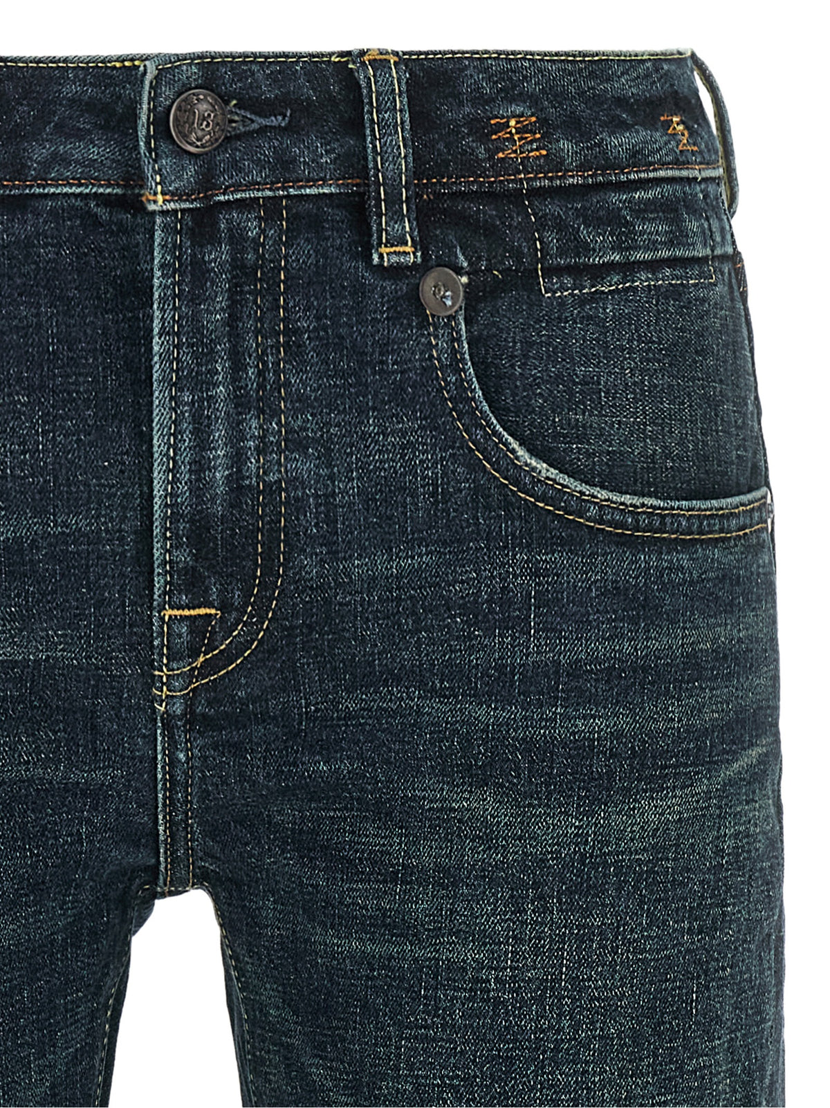 R13 Blaue Jeans aus Baumwolle im geraden Schnitt
