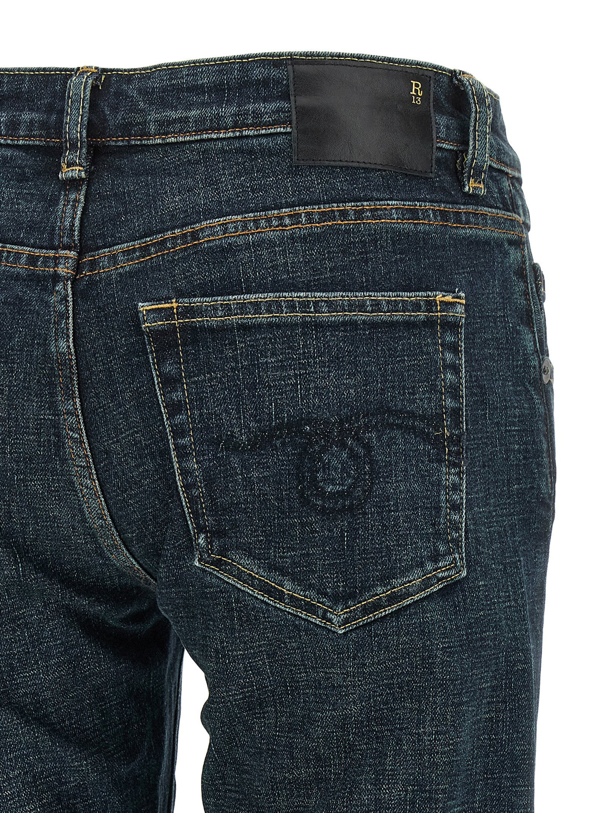 R13 Blaue Jeans aus Baumwolle im geraden Schnitt
