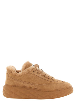 Jimmy Choo Beige Lammleder Chunky Sneaker