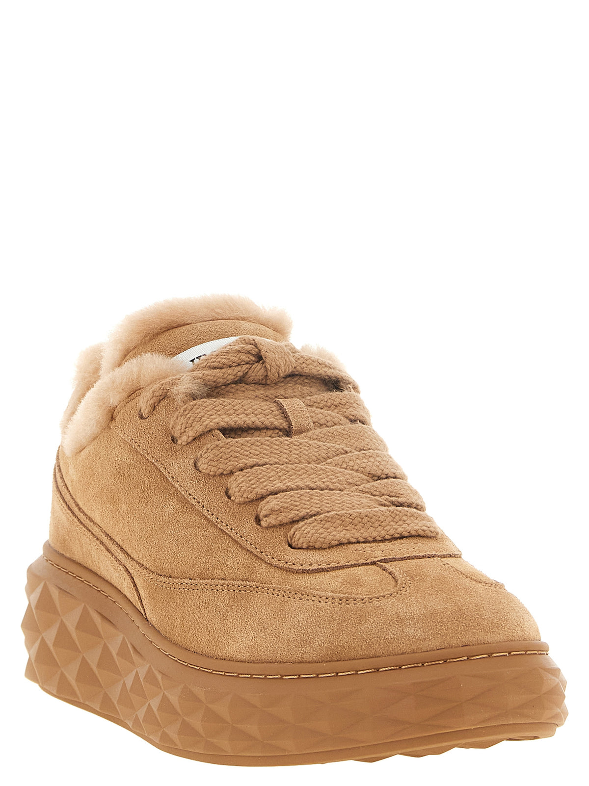 Jimmy Choo Beige Lammleder Chunky Sneaker