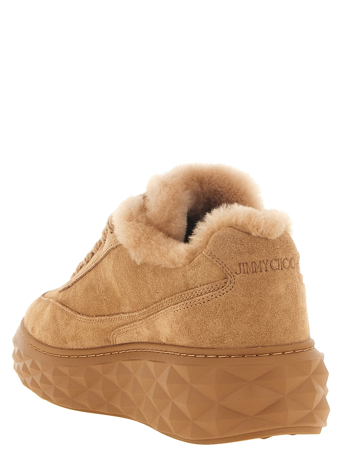 Jimmy Choo Beige Lammleder Chunky Sneaker